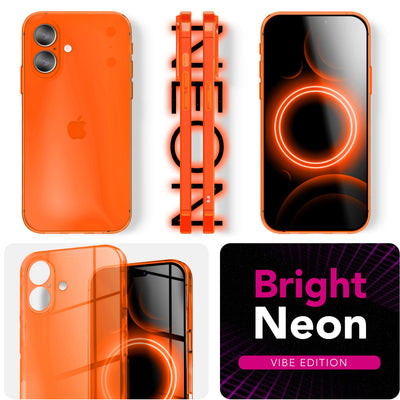 NALIA Neon Silikonhülle für iPhone 17 – Knallige Signal-Farbe & Linsenschutz – VIBE (Transparentes Case) – Marke aus Berlin Gelb NALIA Klare Hüllen
