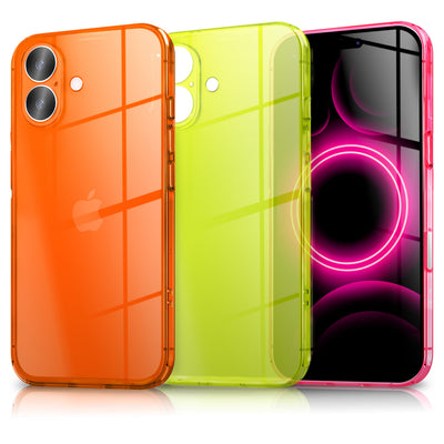NALIA Neon Silikonhülle für iPhone 17 – Knallige Signal-Farbe & Linsenschutz – VIBE (Transparentes Case) – Marke aus Berlin Default NALIA Klare Hüllen