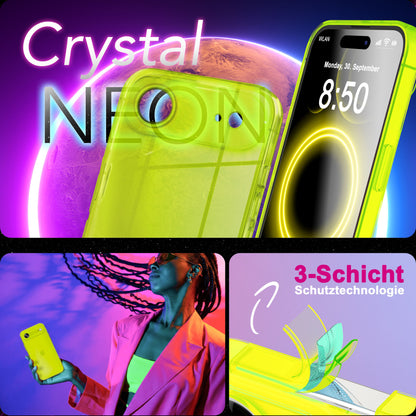 NALIA Hülle Vibe für Apple iPhone 17 Air (Knallige Farben) - Farbintensives TPU Cover mit Neon Strahlkraft, Halb-Transparent, Schlank, Anti-Gelb, Bunte Silikonhülle