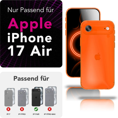 NALIA Neon Silikonhülle für iPhone 17 Air – Knallige Signal-Farbe & Linsenschutz – VIBE (Transparentes Case) – Marke aus Berlin Gelb NALIA Klare Hüllen