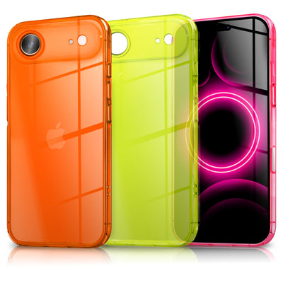 NALIA Neon Silikonhülle für iPhone 17 Air – Knallige Signal-Farbe & Linsenschutz – VIBE (Transparentes Case) – Marke aus Berlin Default NALIA Klare Hüllen