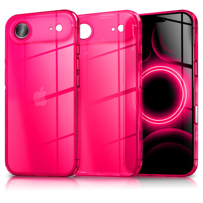 NALIA Neon Silikonhülle für iPhone 17 Air – Knallige Signal-Farbe & Linsenschutz – VIBE (Transparentes Case) – Marke aus Berlin Gelb NALIA Klare Hüllen
