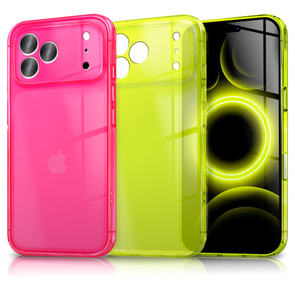 NALIA Hülle Vibe für Apple iPhone 17 Pro (Knallige Farben) - Leuchtstarkes TPU Cover mit Neon Farbboost, Durchsichtig & Biegsam, Anti-Gelb, Bunte Silikon Handyhülle