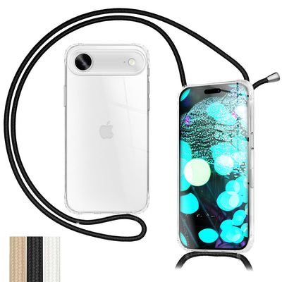NALIA Handykette für iPhone 17 Air – Transparentes Hybrid-Case & Band – HANGIT PRO (Anti-Gelb Rückseite & Verstellbar) – Marke aus Berlin Default NALIA Klare Hüllen