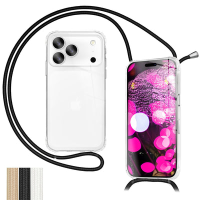 NALIA Handykette für iPhone 17 Pro Max – Transparentes Hybrid-Case & Band – HANGIT PRO (Anti-Gelb Rückseite & Verstellbar) – Marke aus Berlin Default NALIA Klare Hüllen