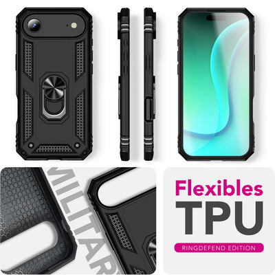 NALIA Panzerhülle für iPhone 17 Air – Ring-Ständer 360° & Magnet-Halterung Kompatibel – RINGDEFEND (Stoßfestes Outdoor Case) – Marke aus Berlin Default Title NALIA Outdoor Hülle