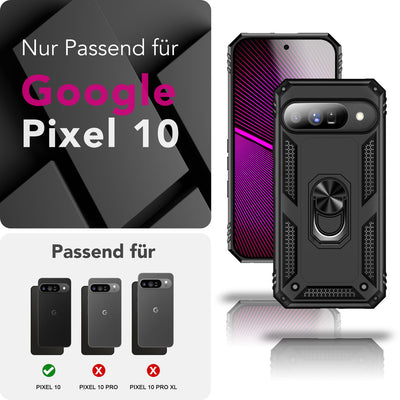 NALIA Panzerhülle für Google Pixel 10 – Ring-Ständer 360° & Magnet-Halterung Kompatibel – RINGDEFEND (Stoßfestes Outdoor Case) – Marke aus Berlin Default Title NALIA Outdoor Hülle