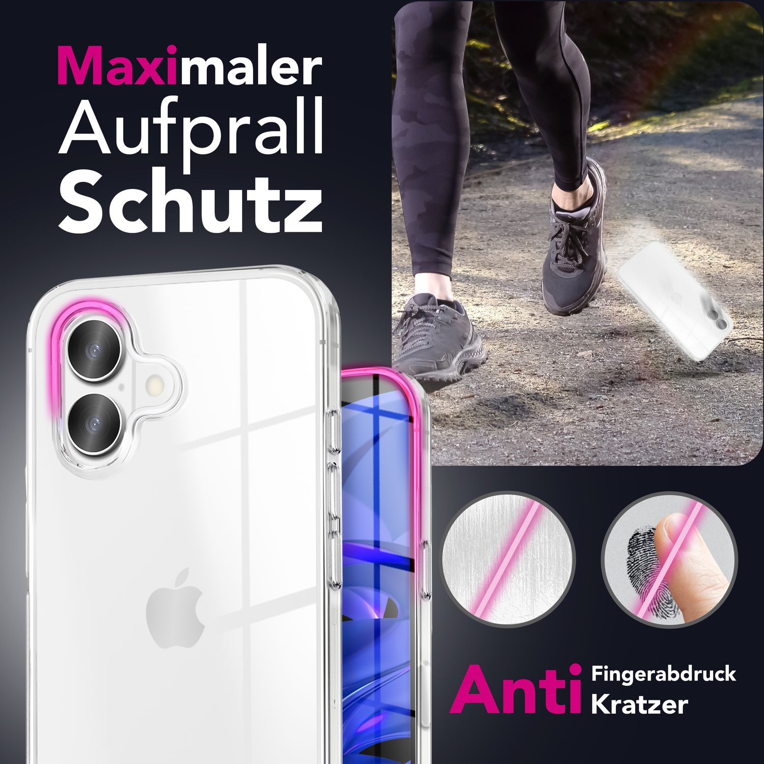 NALIA Hülle 360Guard für Apple iPhone 17 (360° Rundumschutz) - Kristallklare Handyhülle mit Frontfolie & Rückschale, Transparent & Anti-Gelb, Schlanker Komplettschutz, Displayhülle Default Title NALIA Transparente Hülle