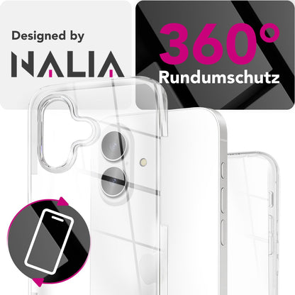 NALIA Hülle 360Guard für Apple iPhone 17 (360° Rundumschutz) - Kristallklare Handyhülle mit Frontfolie & Rückschale, Transparent & Anti-Gelb, Schlanker Komplettschutz, Displayhülle Default Title NALIA Transparente Hülle