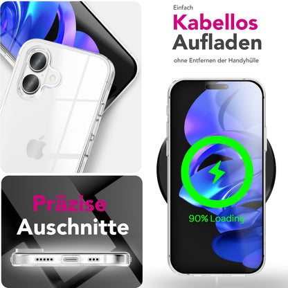NALIA Hülle 360Guard für Apple iPhone 17 (360° Rundumschutz) - Kristallklare Handyhülle mit Frontfolie & Rückschale, Transparent & Anti-Gelb, Schlanker Komplettschutz, Displayhülle Default Title NALIA Transparente Hülle