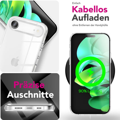 NALIA Hülle 360Guard für Apple iPhone 17 Air (360° Rundumschutz) - Glasklare Schutzhülle mit Displayfolie & Backcover, Transparent & Kratzfest, Anti-Gelb, Komplettschutz, Robust Default Title NALIA Transparente Hülle