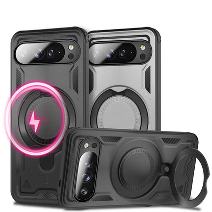 NALIA Hülle Stormguard für Google Pixel 10 Pro (Unzerstörbare Panzerhülle mit MagSafe), Schlagfeste Schutzhülle im Military Look, 360° Ring Ständer, Outdoor Cover NALIA Outdoor Hülle