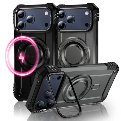 NALIA Magnetische Panzerhülle für iPhone 17 Pro – MagSafe kompatibel & Kamera-Stand – GRANITE (Outdoor Schutzhülle Stoßfest) – Marke aus Berlin Default NALIA Outdoor Hülle