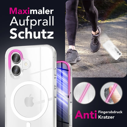 NALIA MagSafe Hülle Lumex für Apple iPhone 17 (Kristallklar mit MagPower) - Transparentes Hardcase mit TPU-Rahmen & Magnet-Ring, Stoßfest, Anti-Gelb, Klar, Passgenau & Robust Default Title NALIA Klare Hüllen