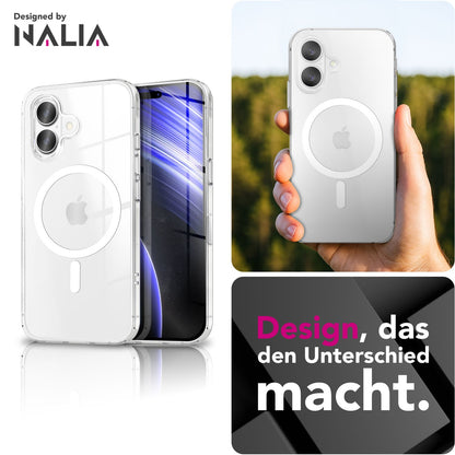 NALIA MagSafe Hülle Lumex für Apple iPhone 17 (Kristallklar mit MagPower) - Transparentes Hardcase mit TPU-Rahmen & Magnet-Ring, Stoßfest, Anti-Gelb, Klar, Passgenau & Robust Default Title NALIA Klare Hüllen