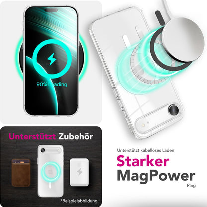 NALIA MagSafe Hülle Lumex für Apple iPhone 17 Air (Kristallklar mit MagPower) - Schlanke Schutzhülle mit Magnet-Ring, Transparentes PC-Cover & TPU-Rand, Anti-Gelb, Crystal Case Default Title NALIA Klare Hüllen