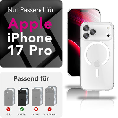 NALIA Transparentes Magnet Case für iPhone 17 Pro – MagPower System (MagSafe kompatibel) – LUMEX (Edle Glas-Optik, aber unzerbrechlich) – Marke aus Berlin Default Title NALIA Klare Hüllen
