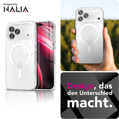 NALIA Transparentes Magnet Case für iPhone 17 Pro – MagPower System (MagSafe kompatibel) – LUMEX (Edle Glas-Optik, aber unzerbrechlich) – Marke aus Berlin Default Title NALIA Klare Hüllen