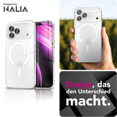 NALIA Transparentes Magnet Case für iPhone 17 Pro Max – MagPower System (MagSafe kompatibel) – LUMEX (Edle Glas-Optik, aber unzerbrechlich) – Marke aus Berlin Default Title NALIA Klare Hüllen