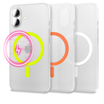 NALIA Ultra Slim Hardcase für iPhone 17 – MagSafe Kompatibel & Nachleuchtender Ring – THINIX GLOW (Matt-Transparent & 0,3mm Dünn) – Marke aus Berlin Default NALIA SlimFit Hüllen