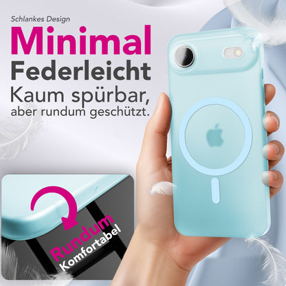 NALIA MagSafe Hülle Thinix für Apple iPhone 17 Air (Extrem Dünn mit MagPower) - 0,3mm Ultra-Schlankes Hardcase, Mattiert & Durchsichtig, Anti-Schlieren Finish