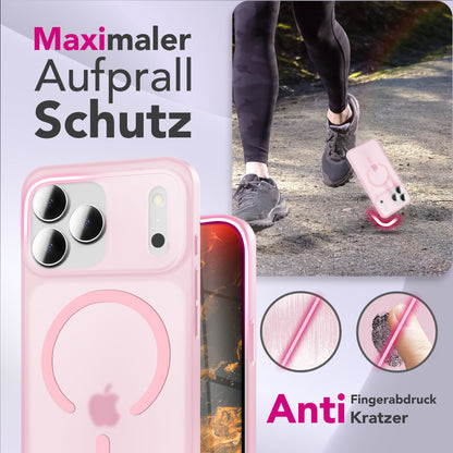 NALIA MagSafe Hülle Thinix für Apple iPhone 17 Pro (Extrem Dünn mit MagPower) - 0,3mm Super-Slim Hardcase, Matt Frosted Look, Anti-Fingerprint, Griffig & Leicht