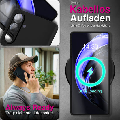 NALIA Matte Silikonhülle Samsung Galaxy S26 Case schwarz slim Kameraschutz Default Title NALIA SlimFit Hüllen