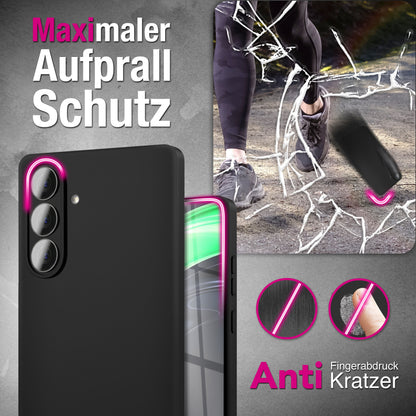 NALIA Matte Silikonhülle Samsung Galaxy A37 Case schwarz slim Kameraschutz Default Title NALIA SlimFit Hülle