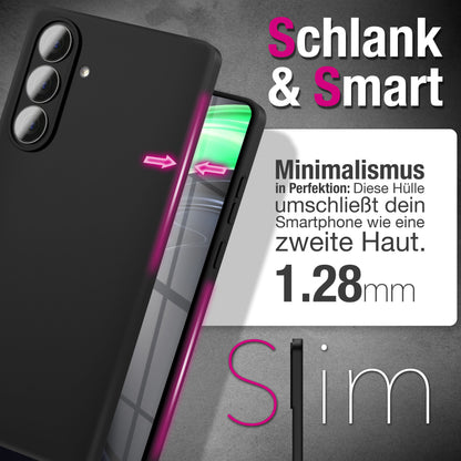 NALIA Matte Silikonhülle Samsung Galaxy A37 Case schwarz slim Kameraschutz Default Title NALIA SlimFit Hülle