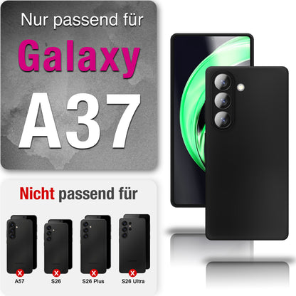 NALIA Matte Silikonhülle Samsung Galaxy A37 Case schwarz slim Kameraschutz Default Title NALIA SlimFit Hülle