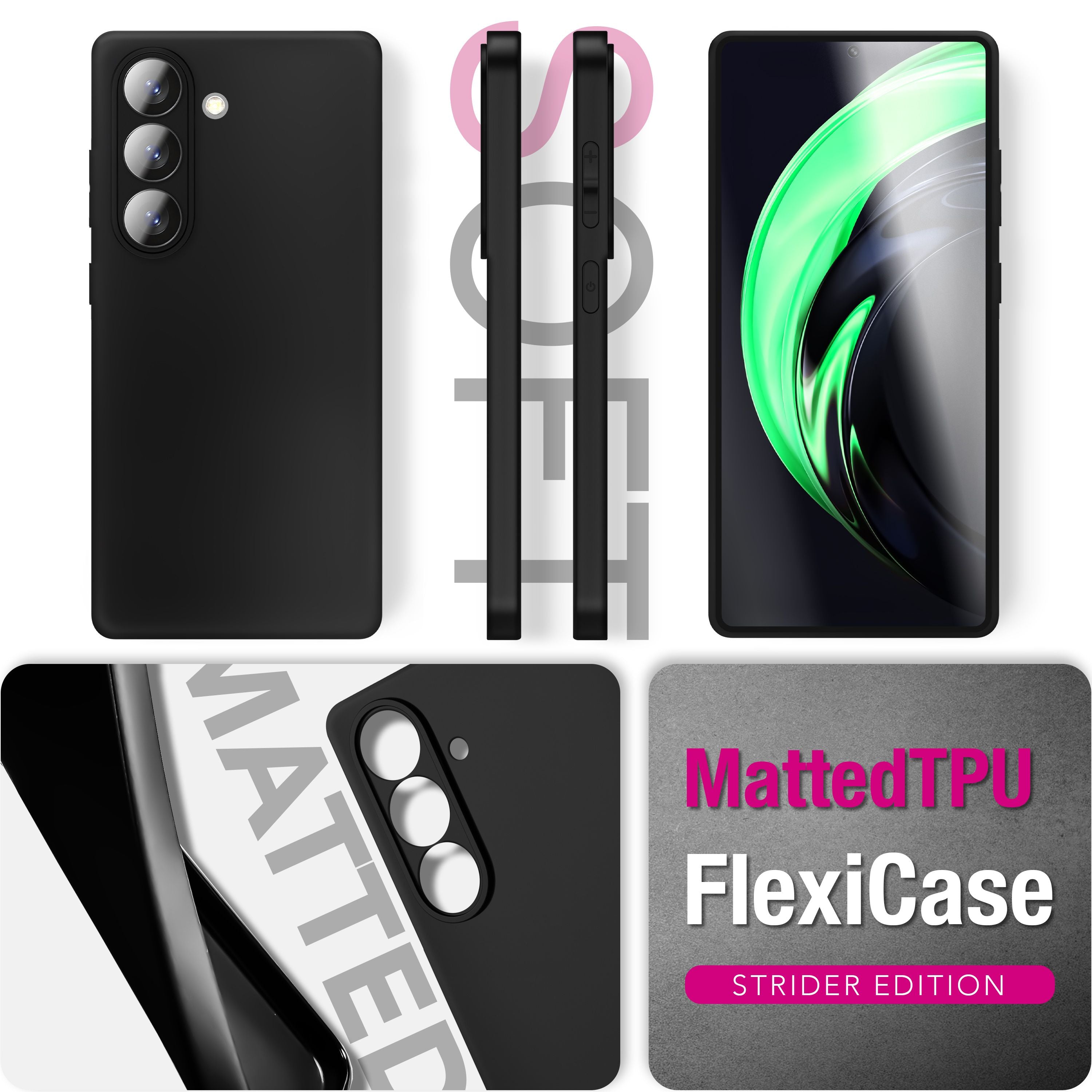 NALIA Matte Silikonhülle Samsung Galaxy A37 Case schwarz slim Kameraschutz Default Title NALIA SlimFit Hülle