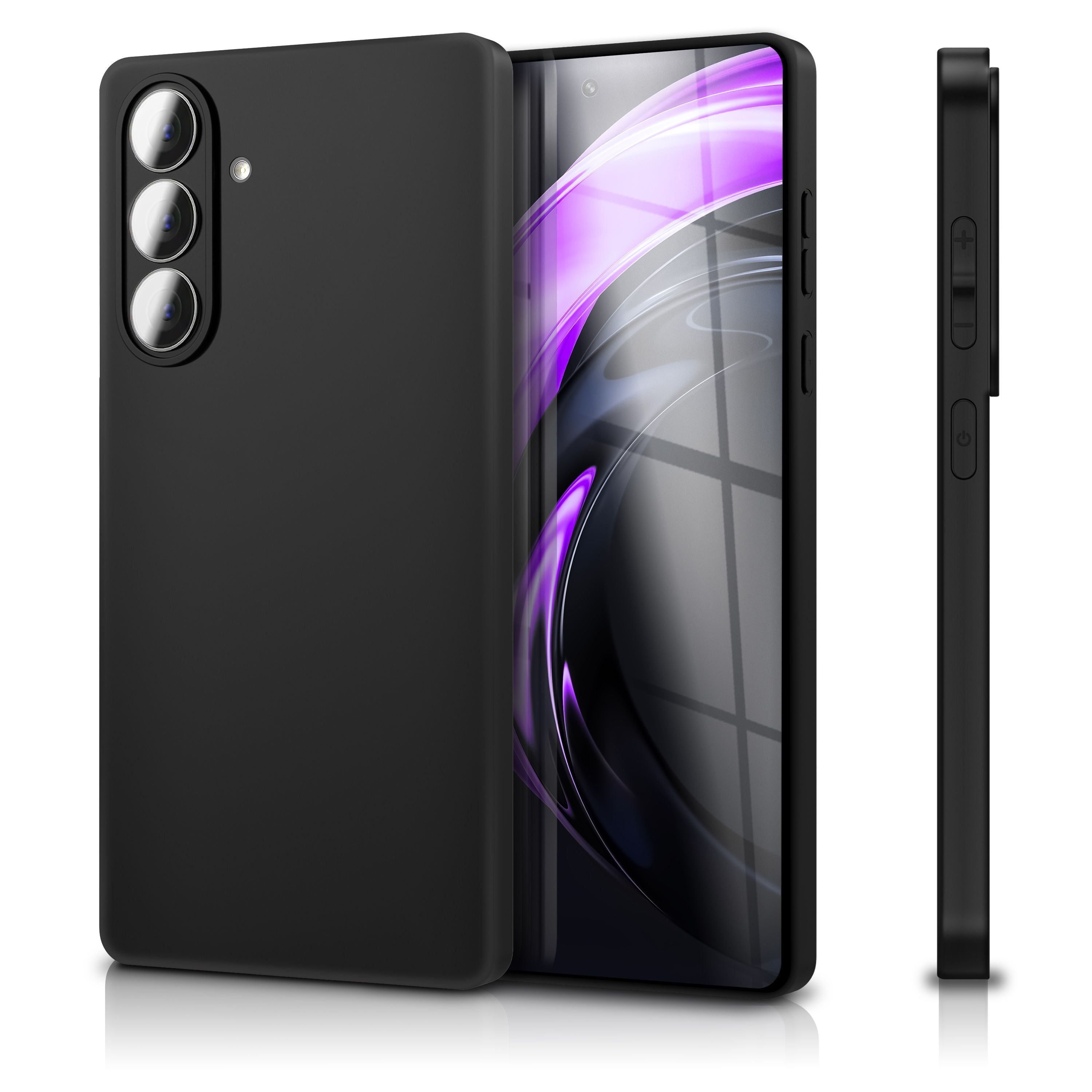 NALIA Matte Silikonhülle Samsung Galaxy A57 Case schwarz slim Kameraschutz Default Title NALIA SlimFit Hülle