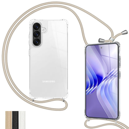 NALIA Handykette mit Hülle Samsung Galaxy A37 Case Crossbody verstellbar Default NALIA Klare Hüllen