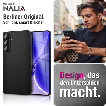 NALIA Matte Hardcase Samsung Galaxy S26 Case Anti-Fingerprint stoßfest Schwarz Opak NALIA SlimFit Hülle