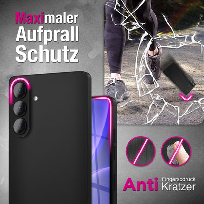 NALIA Matte Hardcase Samsung Galaxy S26 Case Anti-Fingerprint stoßfest Schwarz Opak NALIA SlimFit Hülle