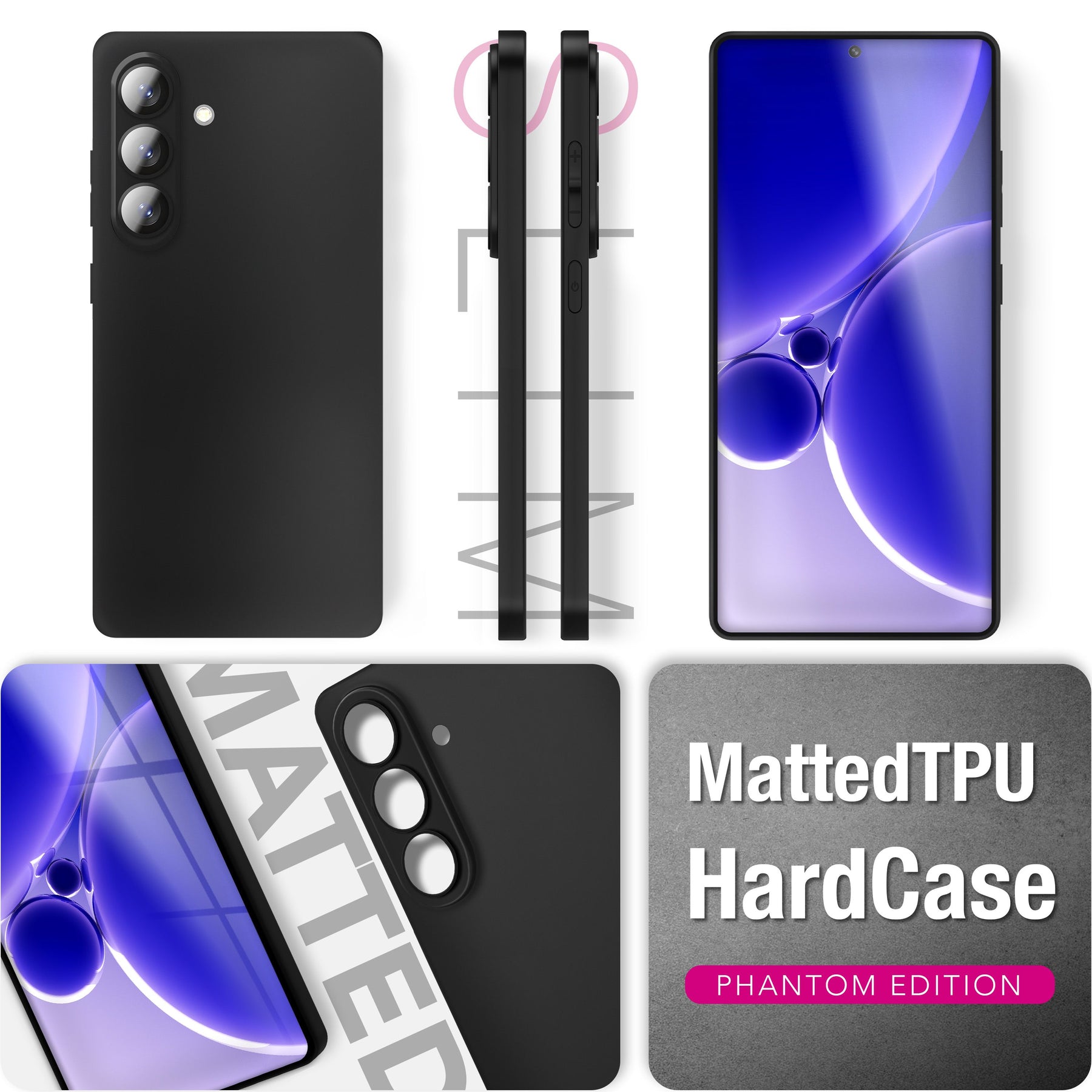 NALIA Ultra Slim Hardcase für Samsung Galaxy S26 – Matt & 0.3mm Dünn – PHANTOM (Dünnes Cover & Kamera-Vollschutz) – Marke aus Berlin Schwarz Opak NALIA SlimFit Hülle