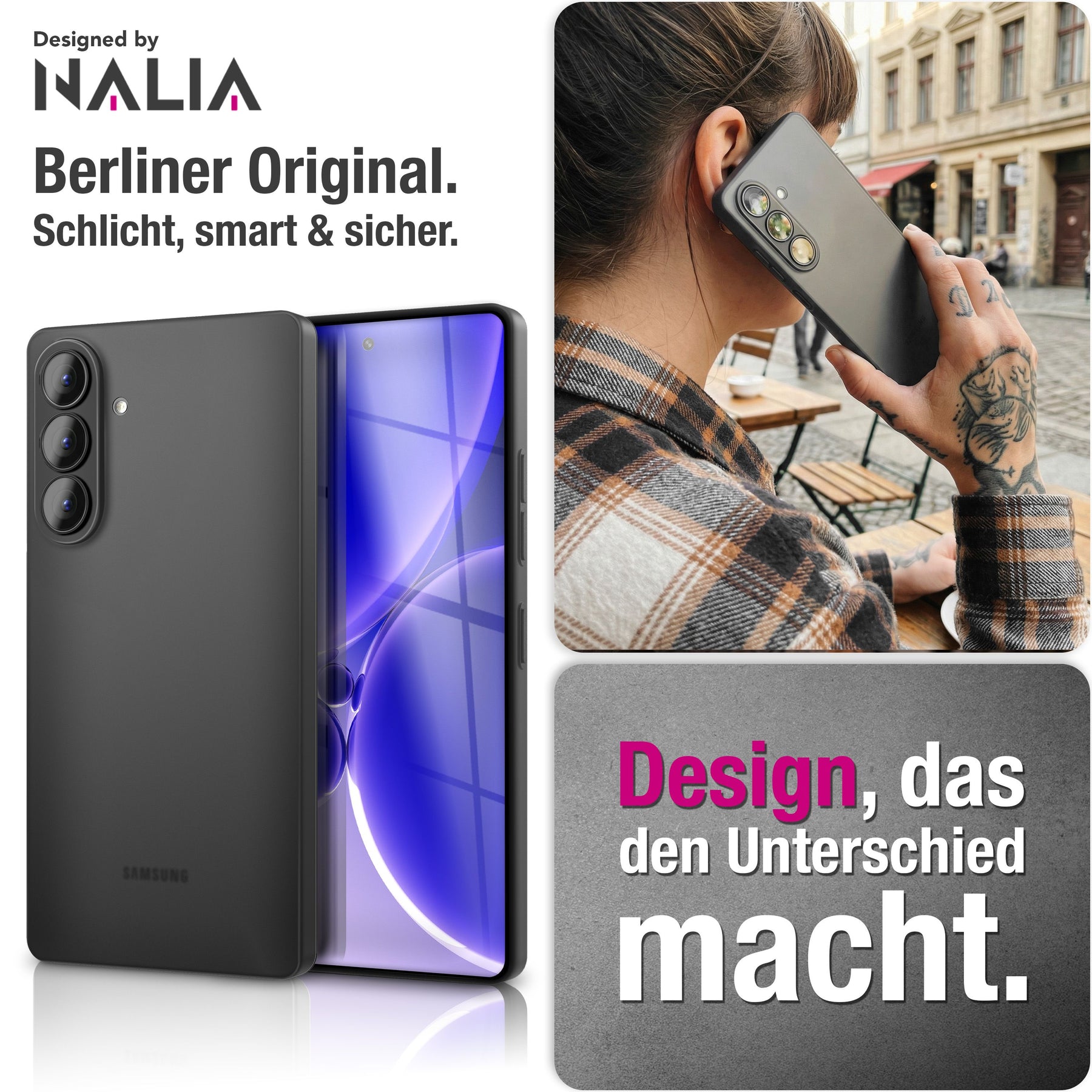 NALIA Ultra Slim Hardcase für Samsung Galaxy S26 – Matt & 0.3mm Dünn – PHANTOM (Dünnes Cover & Kamera-Vollschutz) – Marke aus Berlin Schwarz Transparent NALIA SlimFit Hülle