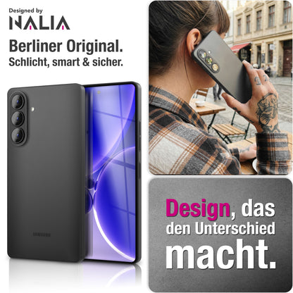 NALIA Matte Hardcase Samsung Galaxy S26 Case Anti-Fingerprint stoßfest Schwarz Transparent NALIA SlimFit Hülle