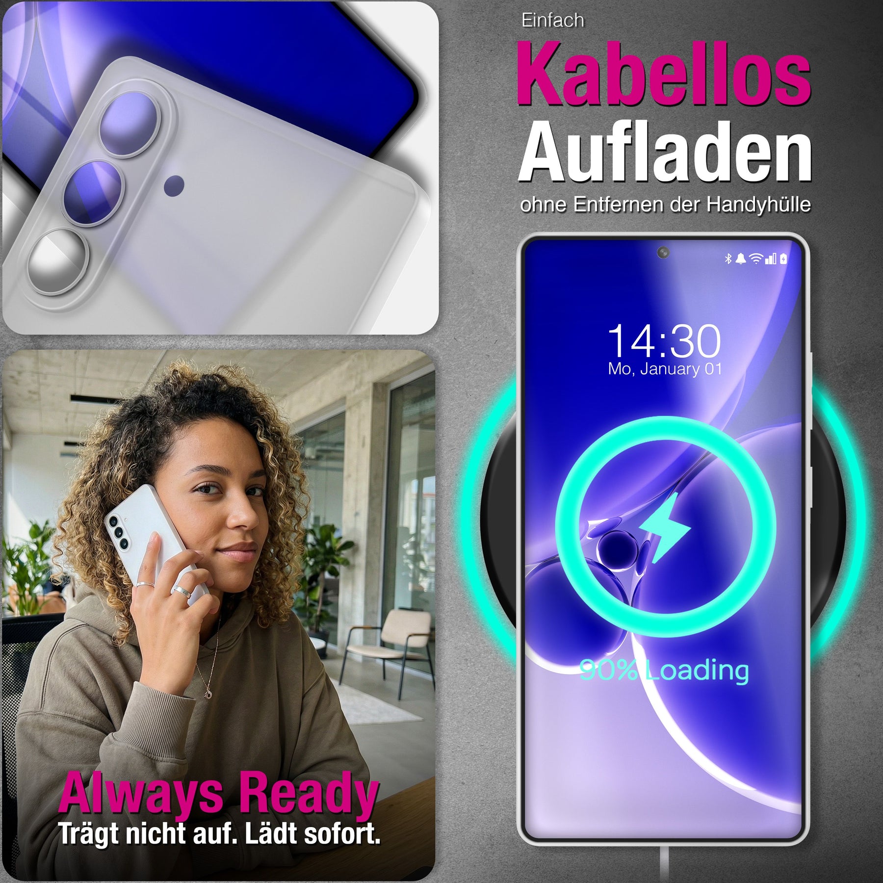 NALIA Ultra Slim Hardcase für Samsung Galaxy S26 – Matt & 0.3mm Dünn – PHANTOM (Dünnes Cover & Kamera-Vollschutz) – Marke aus Berlin Weiß Transparent NALIA SlimFit Hülle