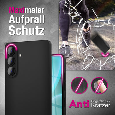 NALIA Ultra Slim Hardcase für Samsung Galaxy S26 Plus – Matt & 0.3mm Dünn – PHANTOM (Hauchdünnes Cover & Kamera-Vollschutz) – Marke aus Berlin Schwarz Opak NALIA SlimFit Hülle