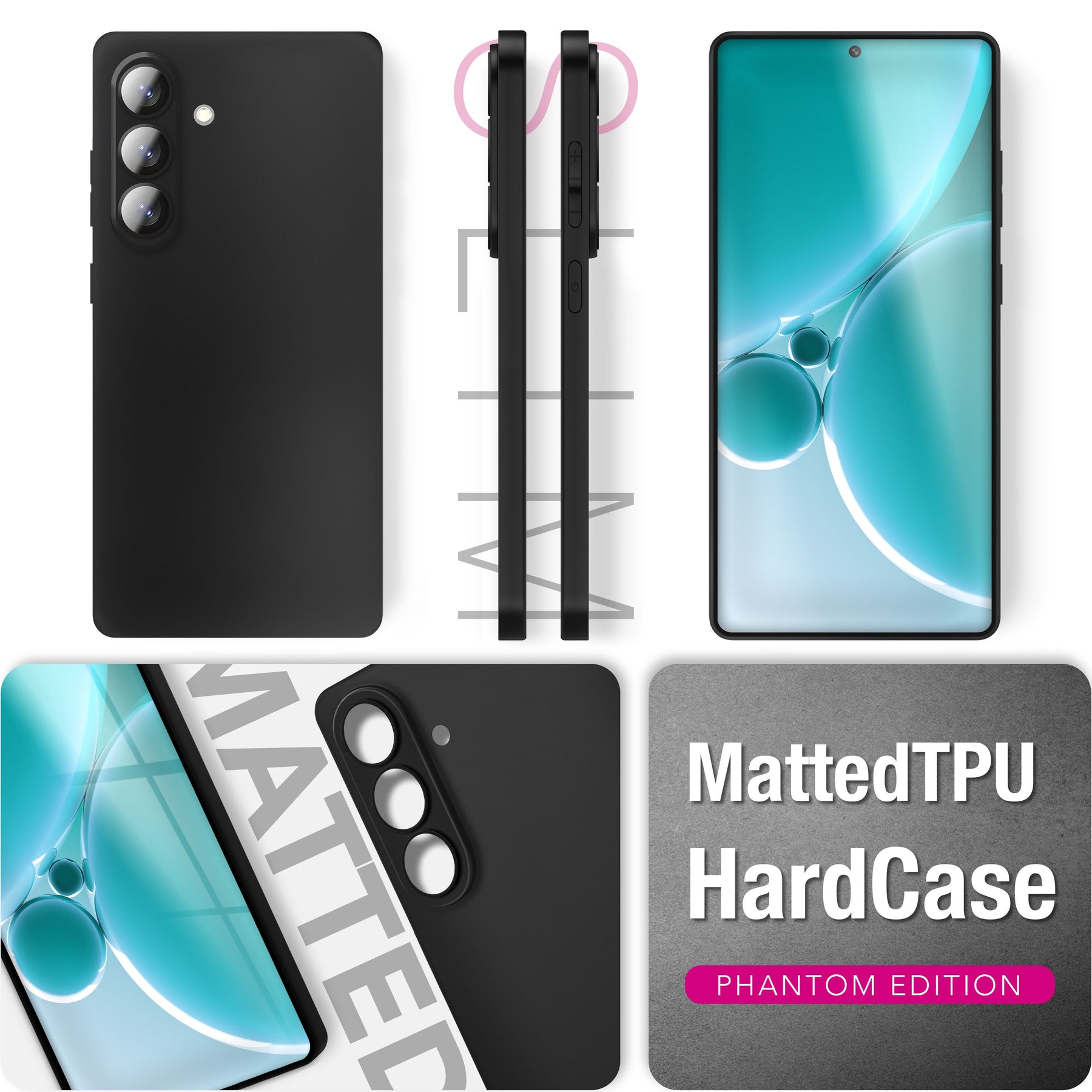 NALIA Ultra Slim Hardcase für Samsung Galaxy S26 Plus – Matt & 0.3mm Dünn – PHANTOM (Dünnes Cover & Kamera-Vollschutz) – Marke aus Berlin Schwarz Opak NALIA SlimFit Hülle