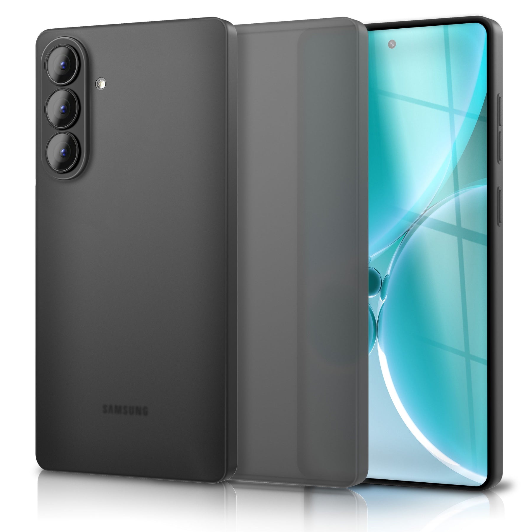 NALIA Ultra Slim Hardcase für Samsung Galaxy S26 Plus – Matt & 0.3mm Dünn – PHANTOM (Dünnes Cover & Kamera-Vollschutz) – Marke aus Berlin Schwarz Transparent NALIA SlimFit Hülle