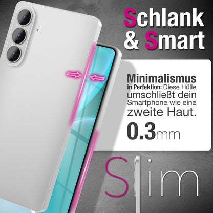 NALIA Matte Hardcase Samsung Galaxy S26 Plus Case Anti-Fingerprint stoßfest Weiß Transparent NALIA SlimFit Hülle