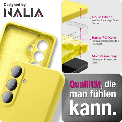 NALIA Silikonhülle für Samsung Galaxy S26 – Kameraschutz & Innenfutter – PHOENIX (Soft-Touch Case) – Marke aus Berlin Seidenrosa NALIA Protective Hülle
