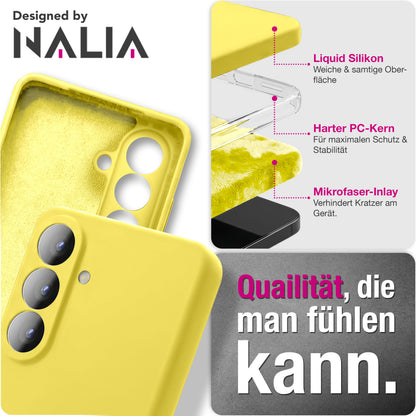 NALIA Silikonhülle Samsung Galaxy S26 Case samtig griffig Kameraschutz stoßfest Seidenrosa NALIA Protective Hülle