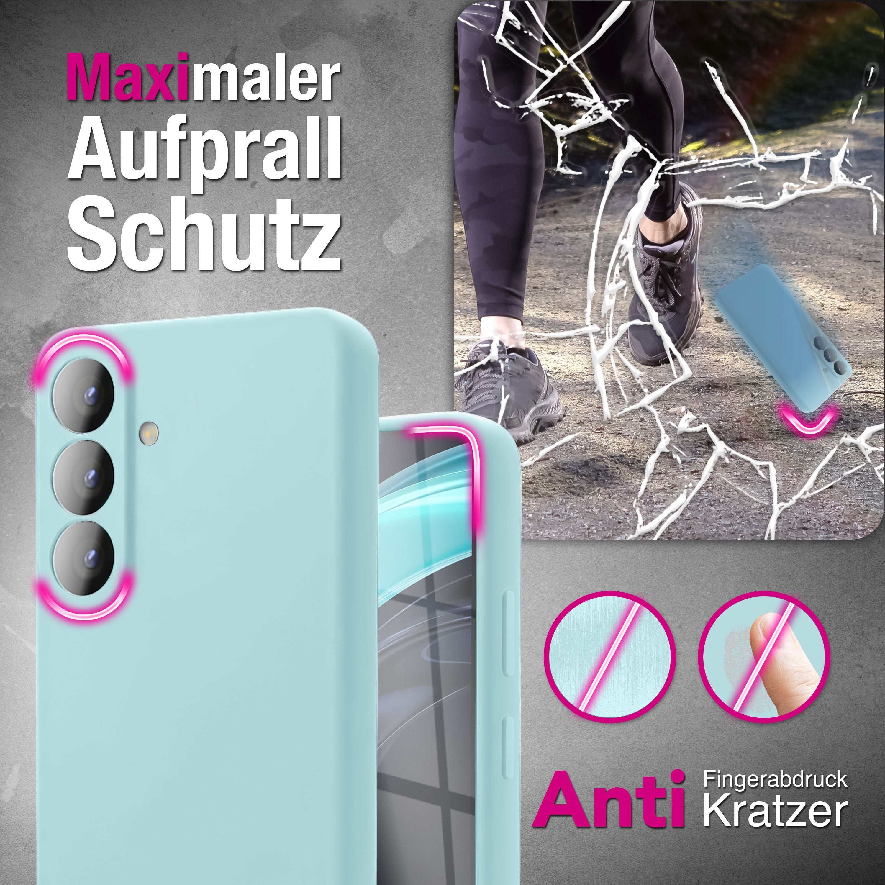 NALIA Silikonhülle Samsung Galaxy S26 Case samtig griffig Kameraschutz stoßfest Seidenrosa NALIA Protective Hülle