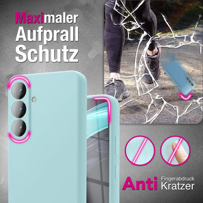 NALIA Silikonhülle Samsung Galaxy S26 Case samtig griffig Kameraschutz stoßfest Seidenrosa NALIA Protective Hülle