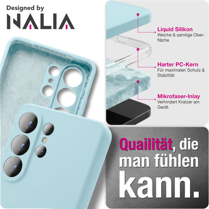 NALIA Silikonhülle Samsung Galaxy S26 Case samtig griffig Kameraschutz stoßfest Seidenrosa NALIA Protective Hülle