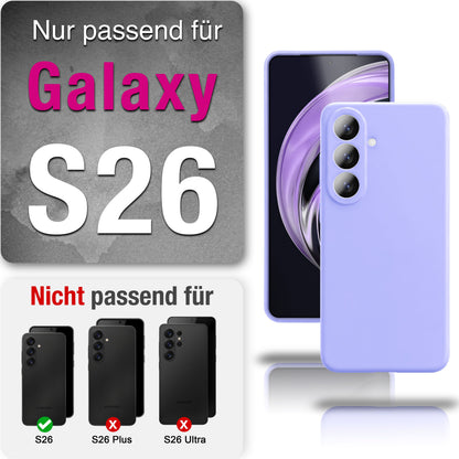 NALIA Silikonhülle Samsung Galaxy S26 Case samtig griffig Kameraschutz stoßfest Seidenrosa NALIA Protective Hülle