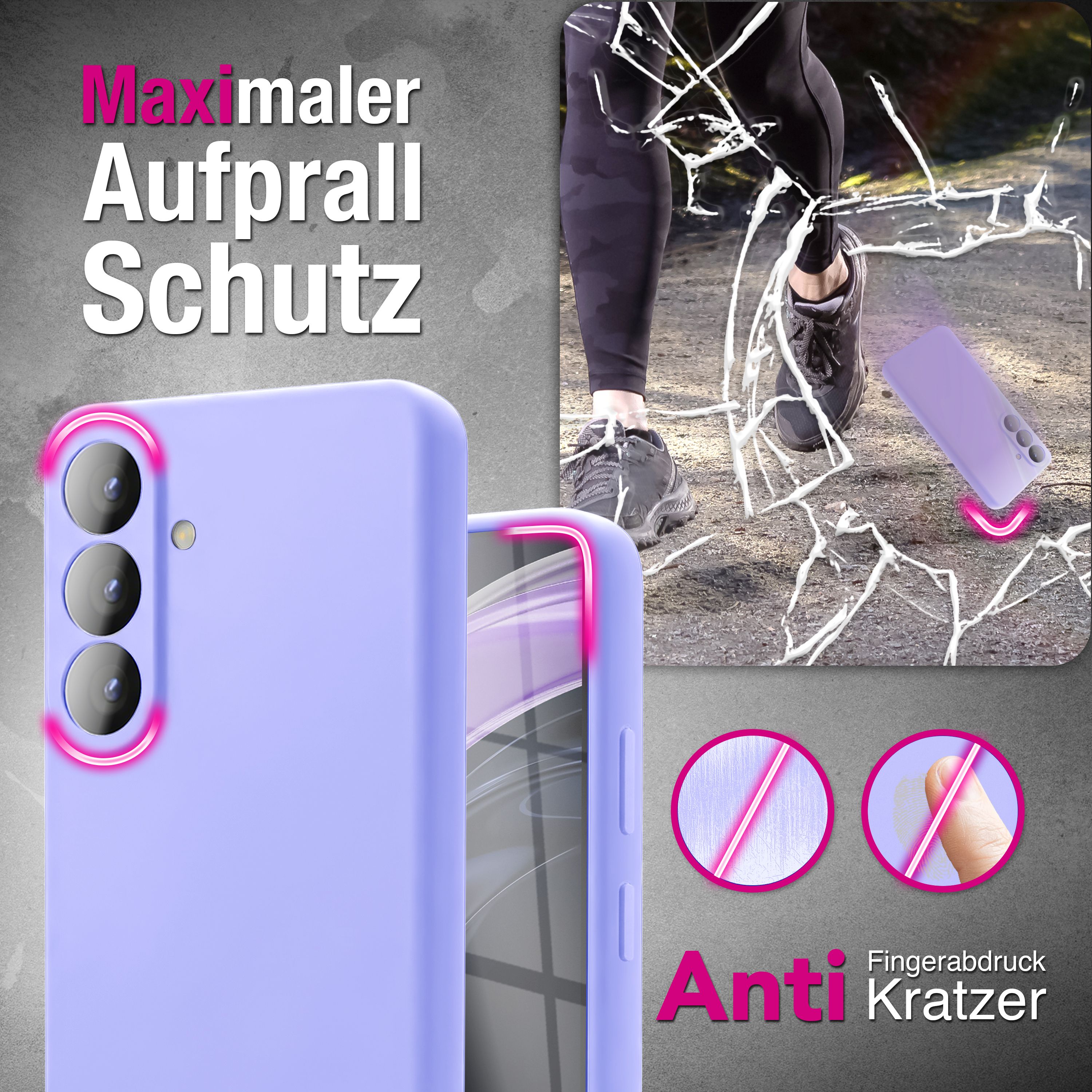 NALIA Silikonhülle Samsung Galaxy S26 Case samtig griffig Kameraschutz stoßfest Seidenrosa NALIA Protective Hülle